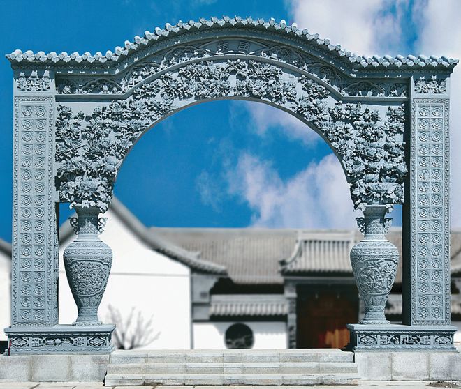 東莞古建山水雕刻金磚耐腐蝕牌坊_供應(yīng)產(chǎn)品_蘇州古藝古建園林工程有限